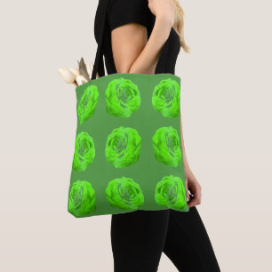 Rosenblüte in Grün - Tote Bag