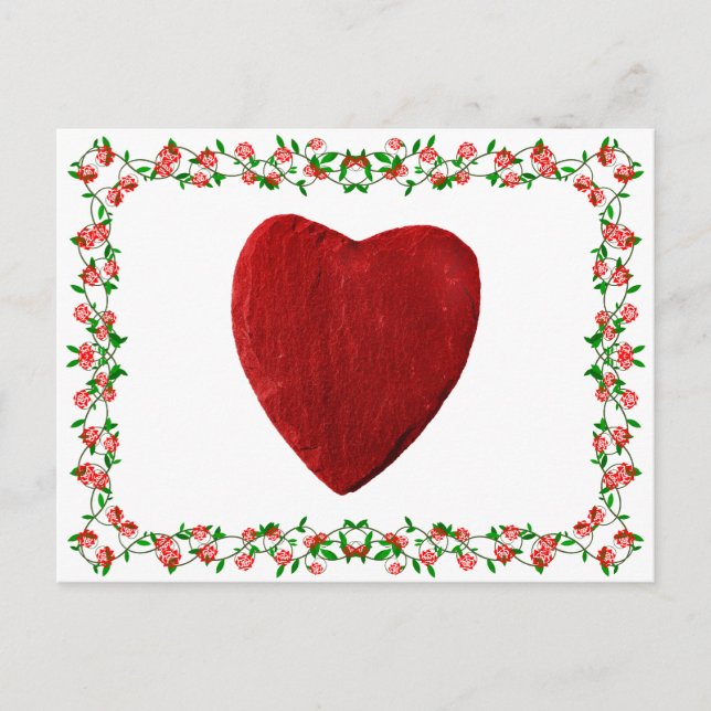 Rosenrahmen mit Herz Postcard (Front)