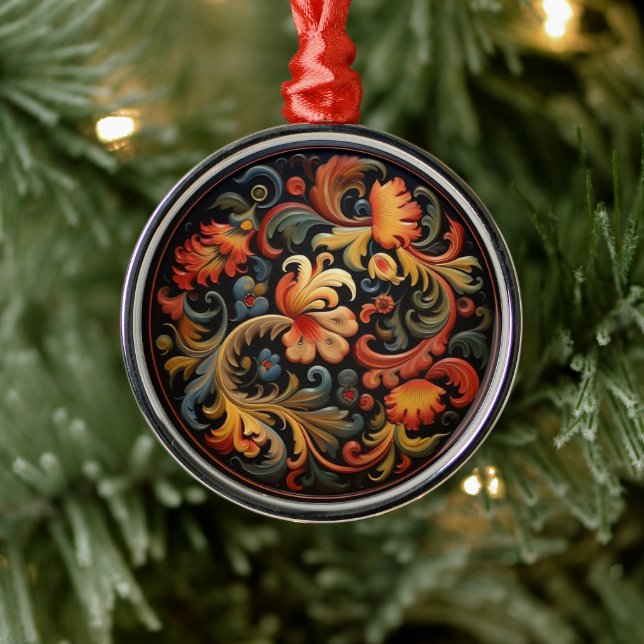 Rosepaint Modern 3 of 6 Metal Ornament (Tree)