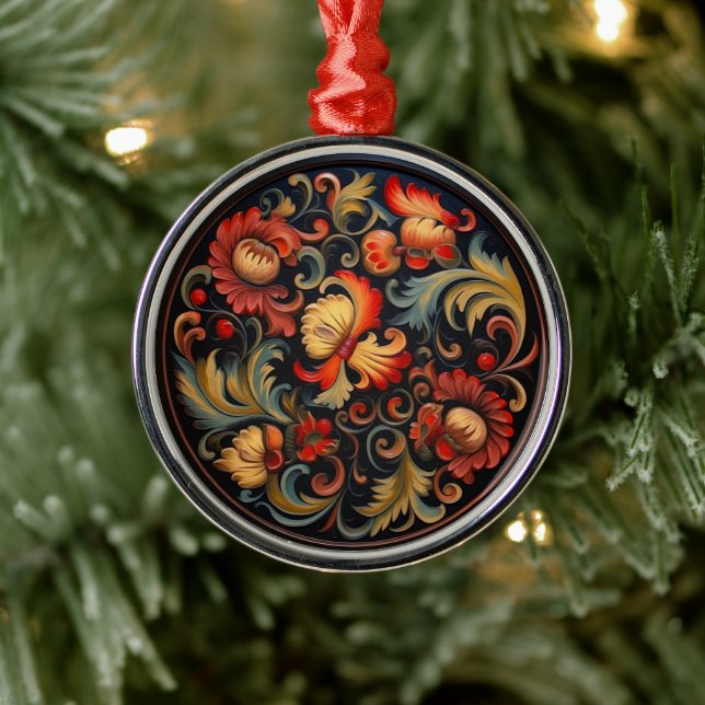 Rosepaint Modern 6 of 6 Metal Ornament (Tree)