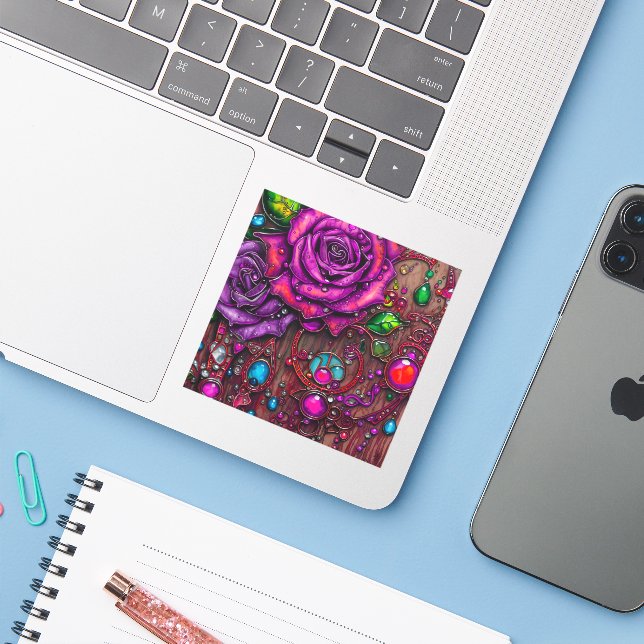 Roses (Laptop w/ iPhone)
