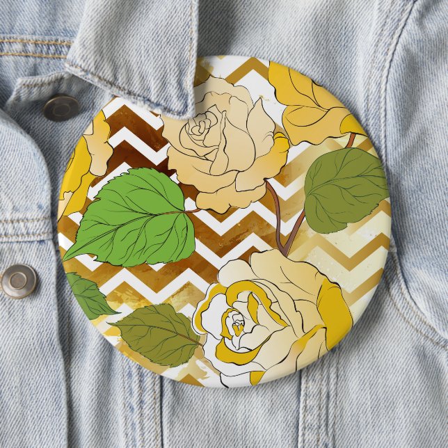 Roses 10 6 cm round badge (In Situ)