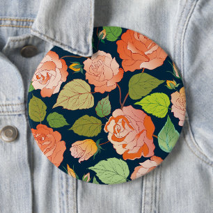 Roses 15 6 cm round badge