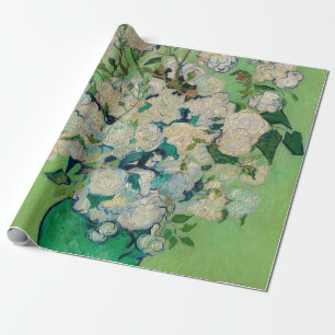 Roses, 1890 by Vincent van Gogh Wrapping Paper