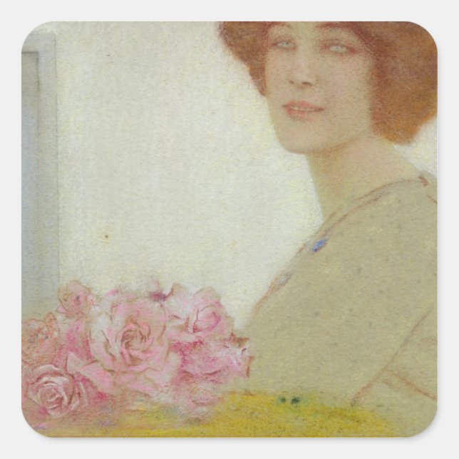 Roses, 1912 square sticker (Front)
