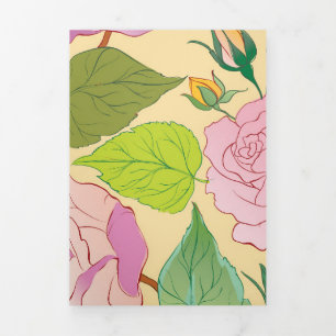Roses 19 Tri-Fold holiday card