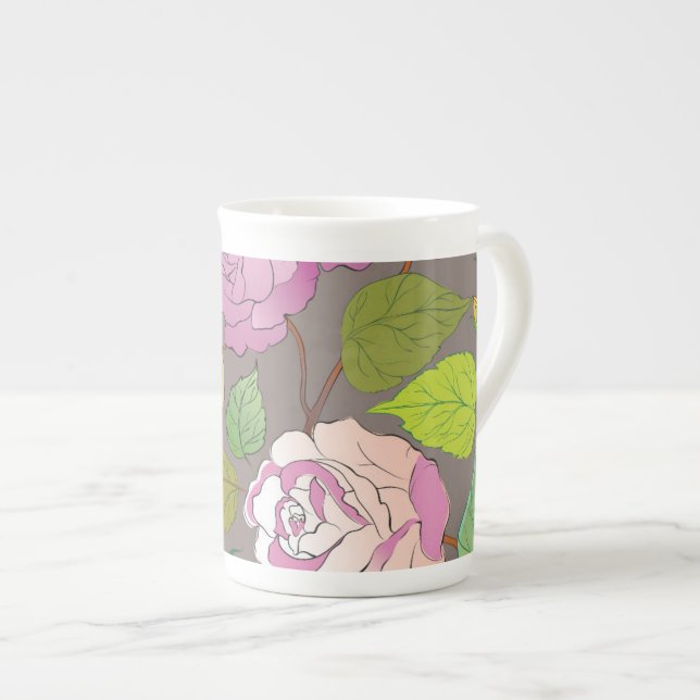 Roses 20 bone china mug (Front Right)