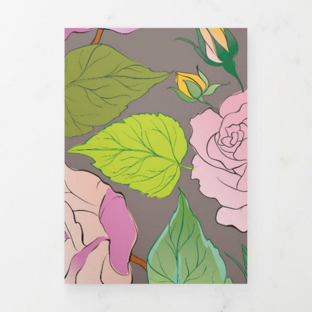 Roses 20 Tri-Fold holiday card (Cover)