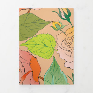 Roses 21 Tri-Fold holiday card