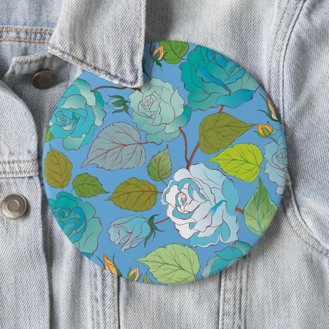 Roses 23 6 cm round badge (In Situ)