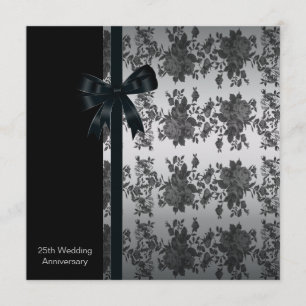 Roses 25th Wedding Anniversary Party Invitation