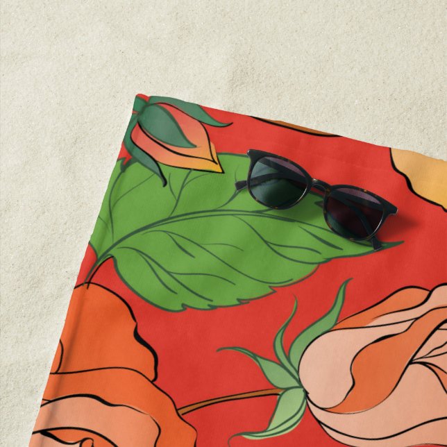 Roses 26 beach towel (In Situ)