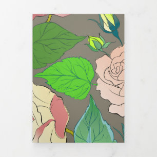 Roses 30 Tri-Fold holiday card