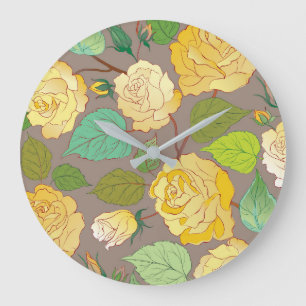 Roses 3 large clock