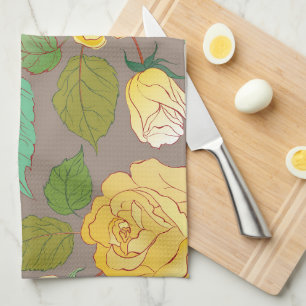 Roses 3 tea towel