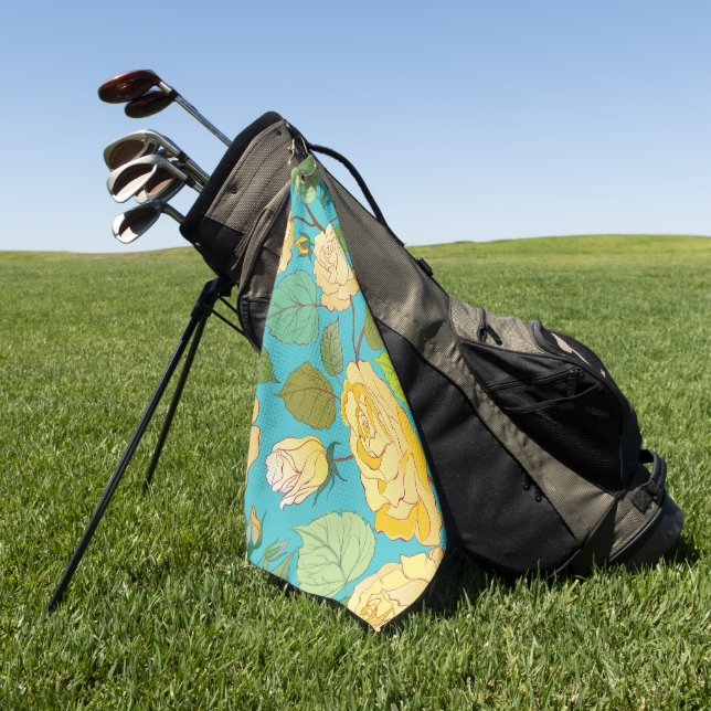 Roses 5 golf towel (Green)