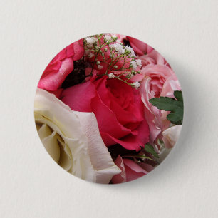 Roses 6 Cm Round Badge
