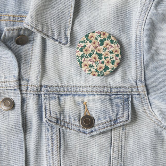 Roses 6 Cm Round Badge (In Situ)