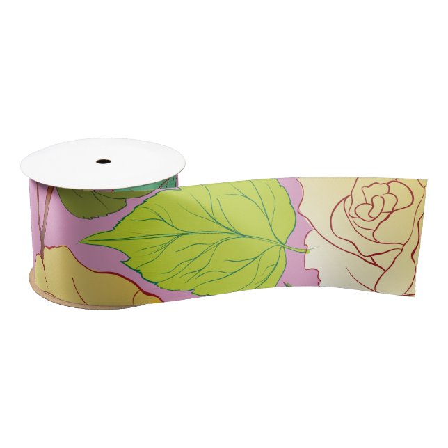 Roses 6 satin ribbon (Spool)