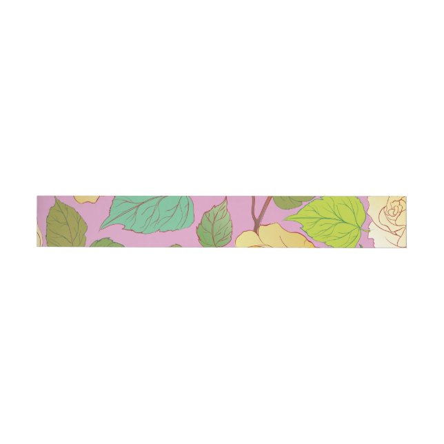 Roses 6 wraparound address label (Individual)