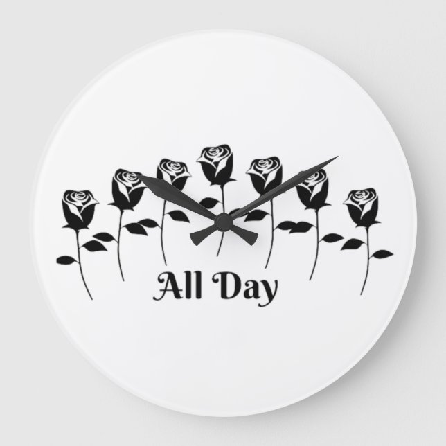 ROSES ALL DAY LARGE CLOCK (Front)