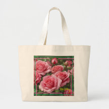 Roses and a Cool Jean Pocket Tote