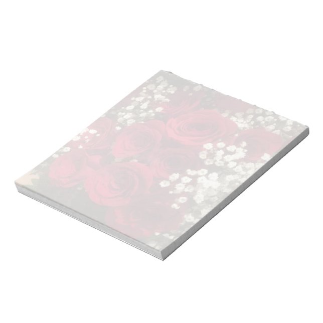 Roses and Baby's Breath Notepads (Rotated)