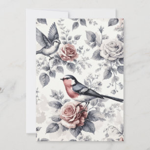 Roses and birds card
