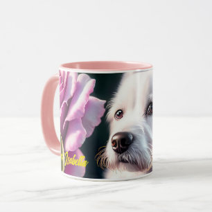 Roses And Cute Dog Collection Mug