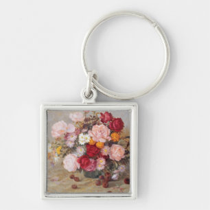Roses and Daisies Key Ring