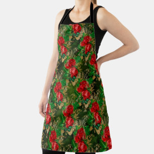 Roses and Dragonflies (Design 13) Apron