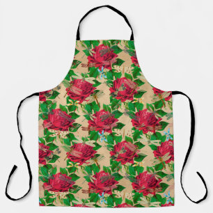Roses and Dragonflies (Design 16) Apron