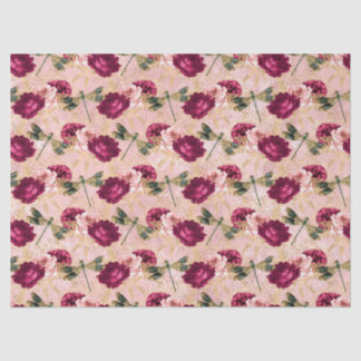 Roses and Dragonflies (Design 4) Tissue Paper