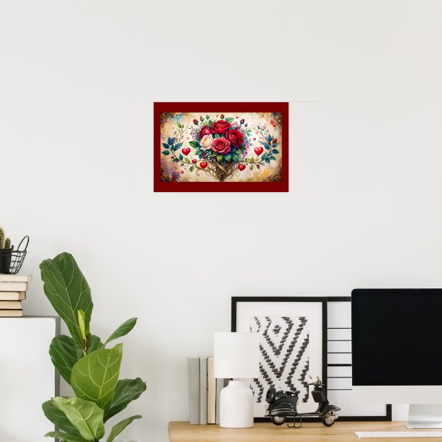 Roses and Hearts Poster (Home Office)