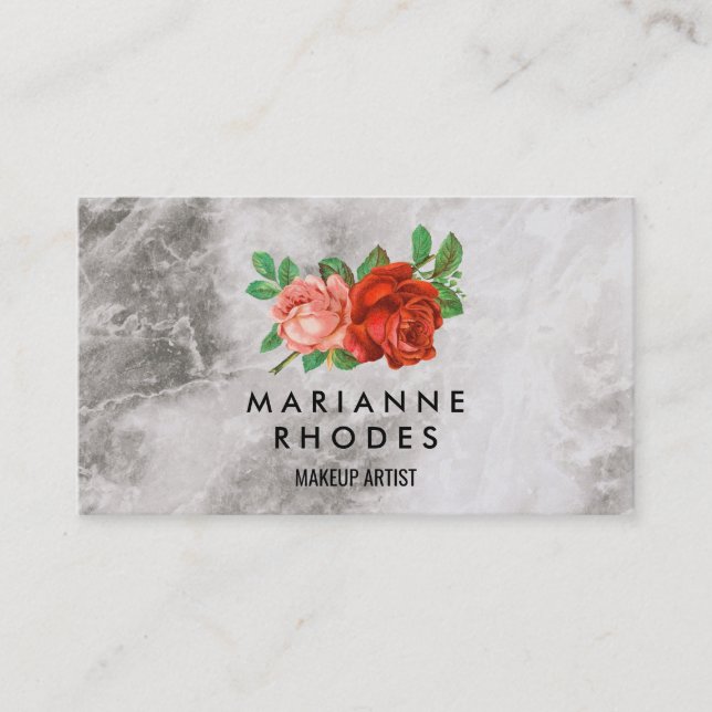 Roses and Marble Business Card (Front)