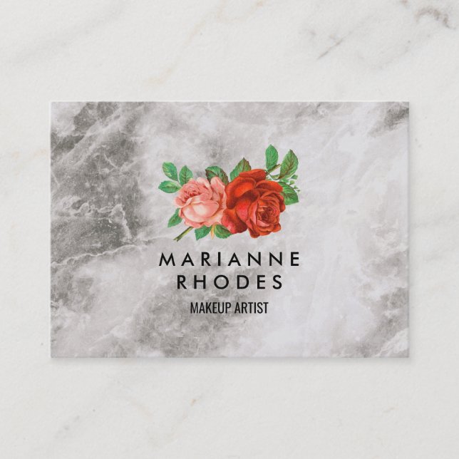 Roses and Marble Business Card (Front)