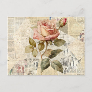 Roses and Memories Postcard Invitation