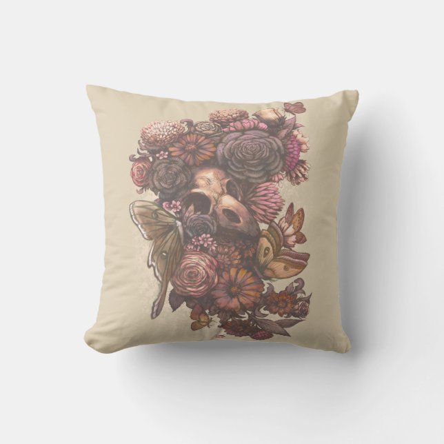 Roses and Moths Cushion (Front)