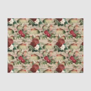 Roses and Mushroom Antique Decoupage Paper
