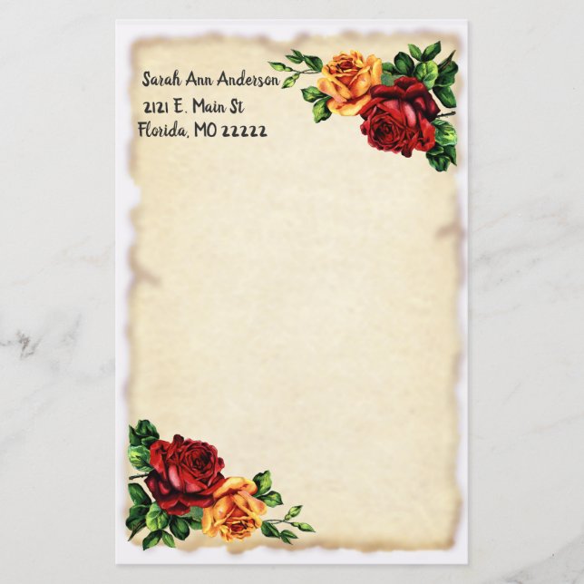 Roses and Old Paper (Front)