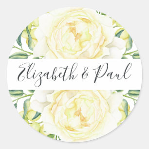 Roses and Olives Wedding Sticker