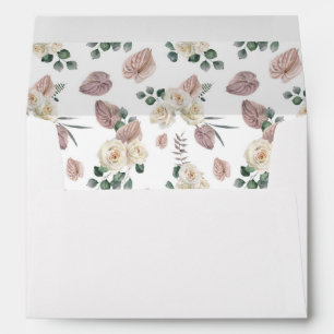 Roses and Orchids Pre-Printed Return Address Envelope