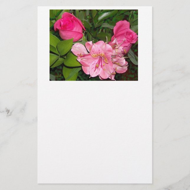 Roses and Orchids Stationery (Front)
