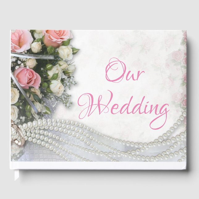 Roses and Pearls Guest Book (Front)