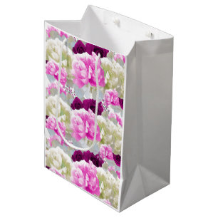 Roses and Peonies Mixed Bouquet Gift Bag