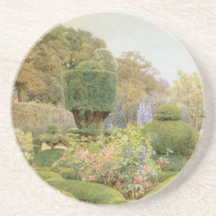 Roses and Pinks by Elgood, Vintage English Garden Coaster