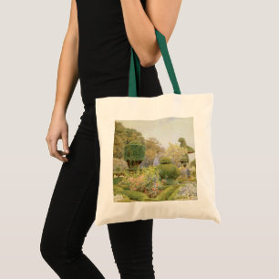 Roses and Pinks by Elgood, Vintage English Garden Tote Bag