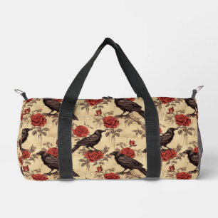 Roses And Ravens Duffle Bag