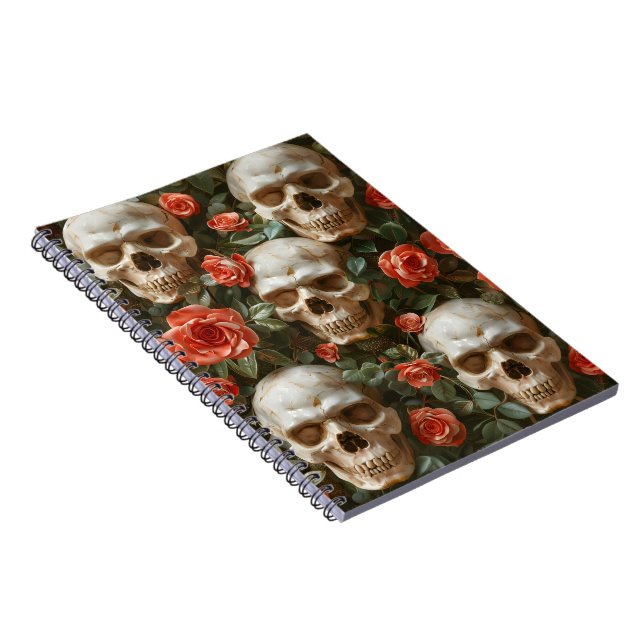 Roses and skulls design notebook (Right Side)