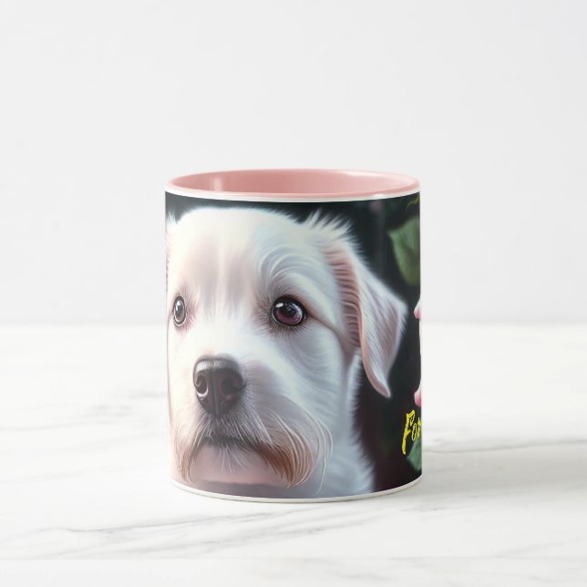 Roses And Small Dog Collection Mug (Center)
